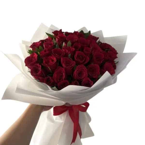 Bouquet de 30 roses rouges
