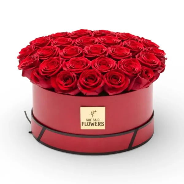 Collection Amour – Box Large de Roses Rouges