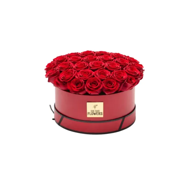 Collection Saint-Valentin – Box Small de Roses Rouges