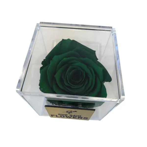 Rose éternelle Émeraude Édition limitée