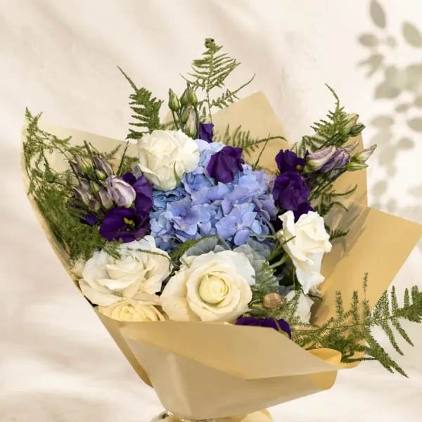 Bouquet Frais bleu et blanc
