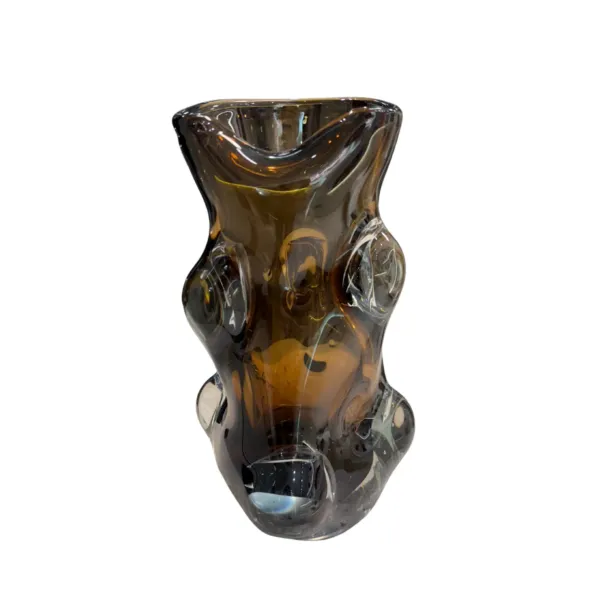 Vase en verre soufflé Marron petit modèle